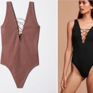 Aritzia | Wilfred Lais Bodysuit in Mauve